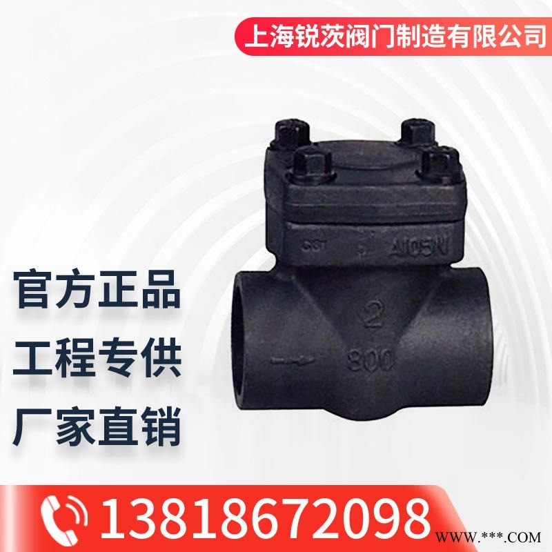 H11Y/H61Y止回阀 CL800-2500Lb内螺纹与承插焊不锈钢316止回阀 阀门DN15 4分图1