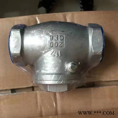 不锈钢内螺纹止回阀H14W-16P DN3/4‘’不锈钢内螺纹止回阀规格型号图1