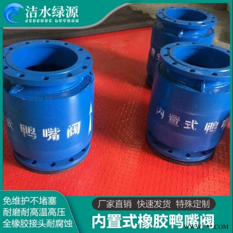 厂家直销内置鸭嘴阀 海普隆橡胶排污止回阀 鸭嘴阀厂家洁水绿源图1