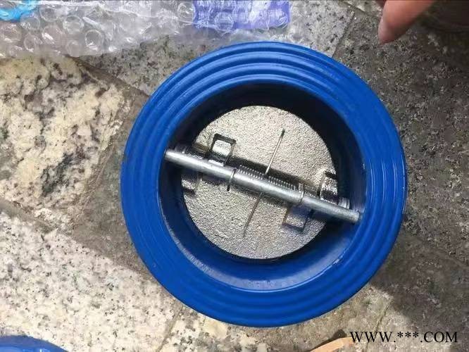 H76X DN300对夹双瓣式止回阀结构长度比一般止回阀短图1