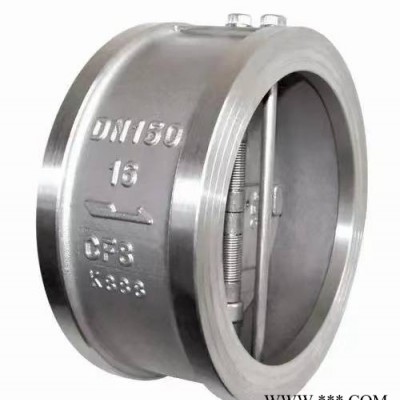 对夹双瓣式止回阀H76X DN65对夹双瓣式止回阀规格型号、结构尺寸