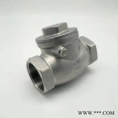 直销H14W-16P DN11/2‘’不锈钢内螺纹止回阀规格型号、结构尺寸图1