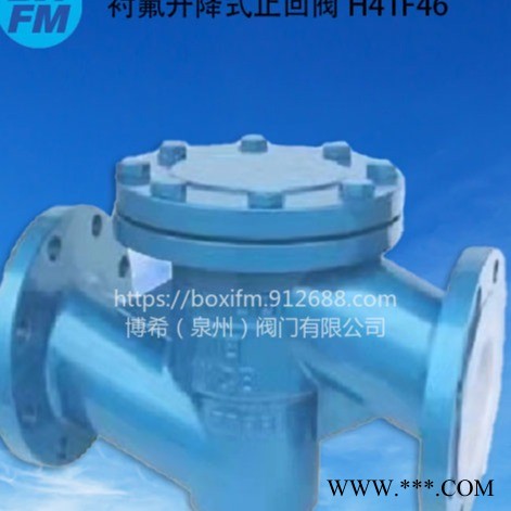 衬氟升降式法兰止回阀H41F46图1