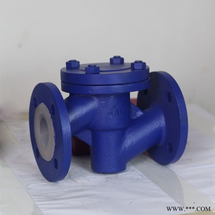 三科阀门供应H41F46衬氟升降式止回阀、升降式衬氟止回阀、衬氟升降式法兰止回阀、衬氟止回阀图1