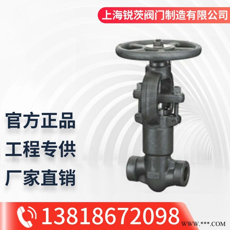 上海锐茨 锻钢自密封截止阀 900Lb-2500Lb 丝扣内螺纹锻打J11Y,J61Y高温高压锻钢截止阀图1