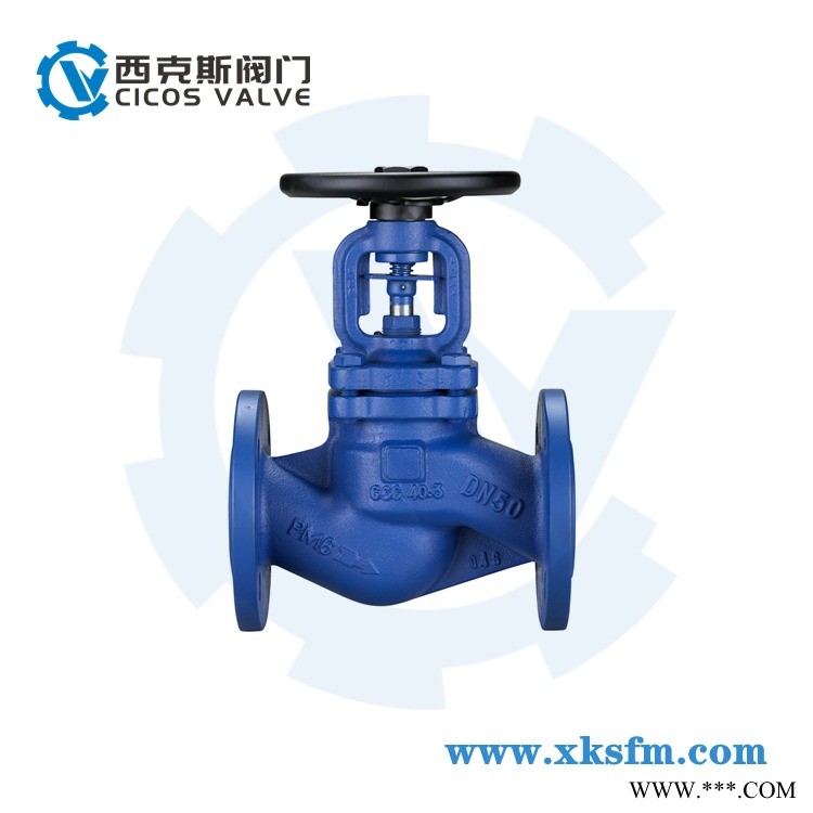供应西克斯阀门 德标波纹管截止阀WJ41H-16C 铸钢法兰导热油截止阀 高温截止阀