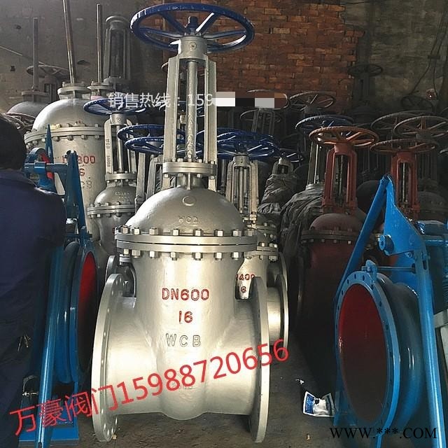 双法兰闸阀 铸钢煤气闸阀 Z41H-10C/16Cdn600  温州万豪阀门专业生产 品质保证图1