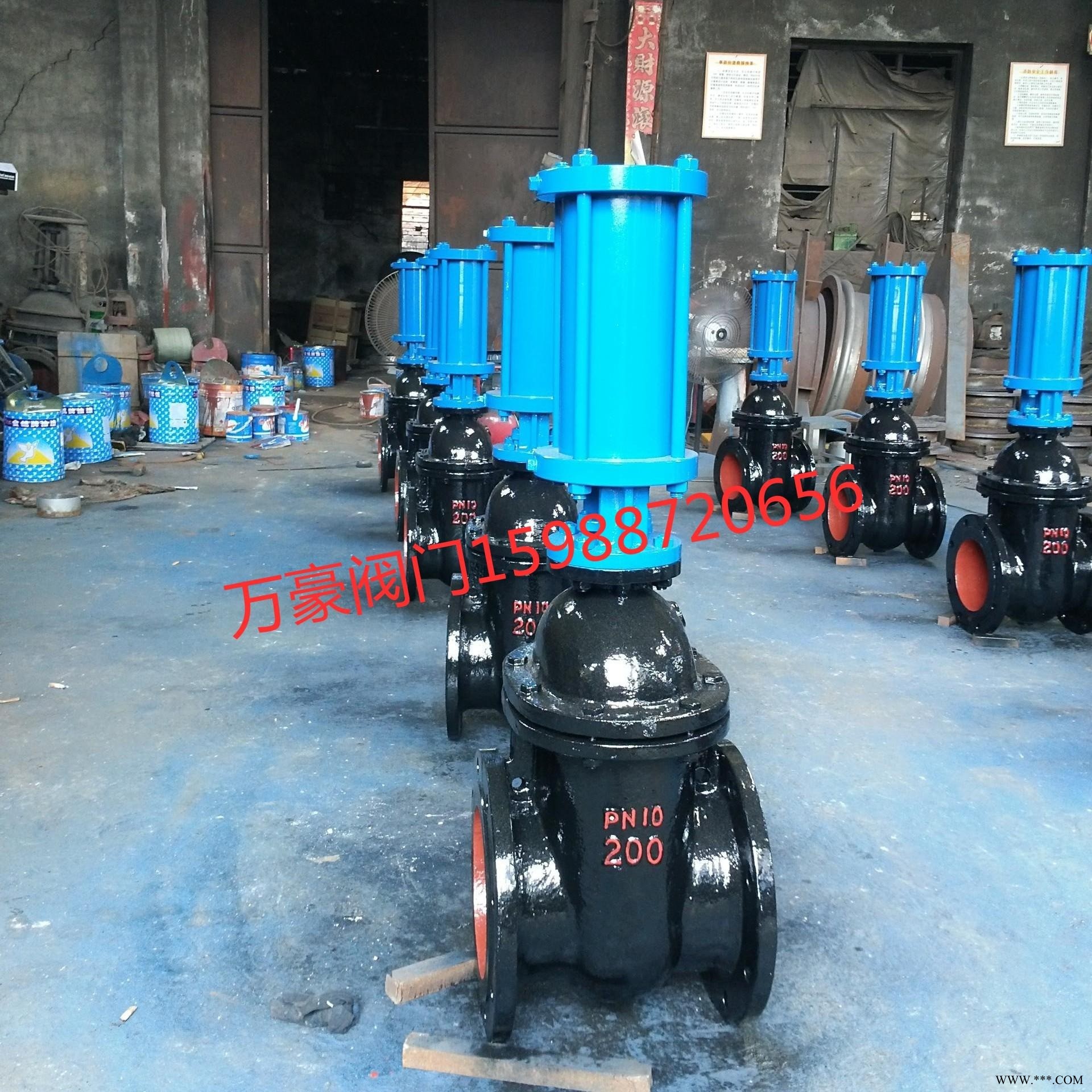万豪阀门 供应 温州 铸铁闸阀Z741T-10 Z741W-10液动闸阀 低压大小口径闸阀 液动 气动阀阀 厂家批发图1