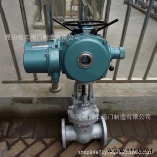 昆山良工阀门供应Z941H-16C 电动法兰铸钢闸阀 闸阀厂家直销图1
