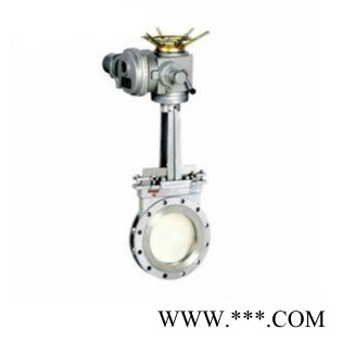 龙猛电动刀型闸阀生产厂家 PZ973H -16P 电动不锈钢刀型闸阀