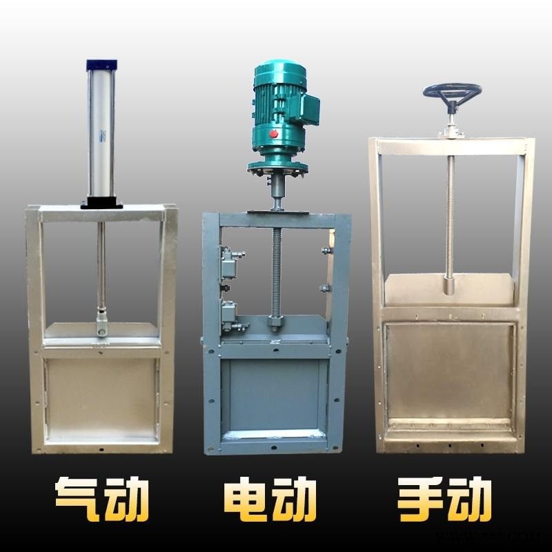 昌佳电动插板阀 不锈钢手动气动闸阀 污水排污阀卸料阀 厂家现货供应图1
