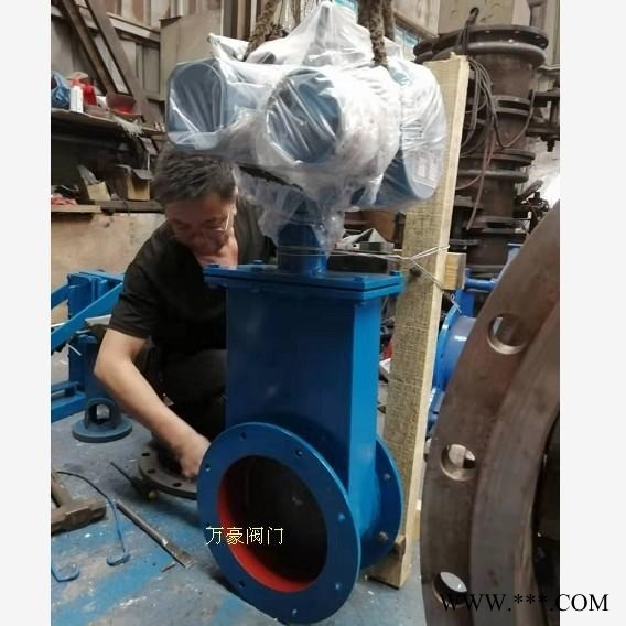 温州万豪阀门专业生产各种插板阀 ZMS-F 手电动密闭闸阀 圆形方形插板阀 闸板阀 方闸门图1