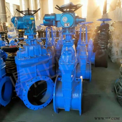 鼎正供应 Z945X电动闸阀 电动暗杆闸阀 电动软密封闸阀 dn500 dn600 支持定制