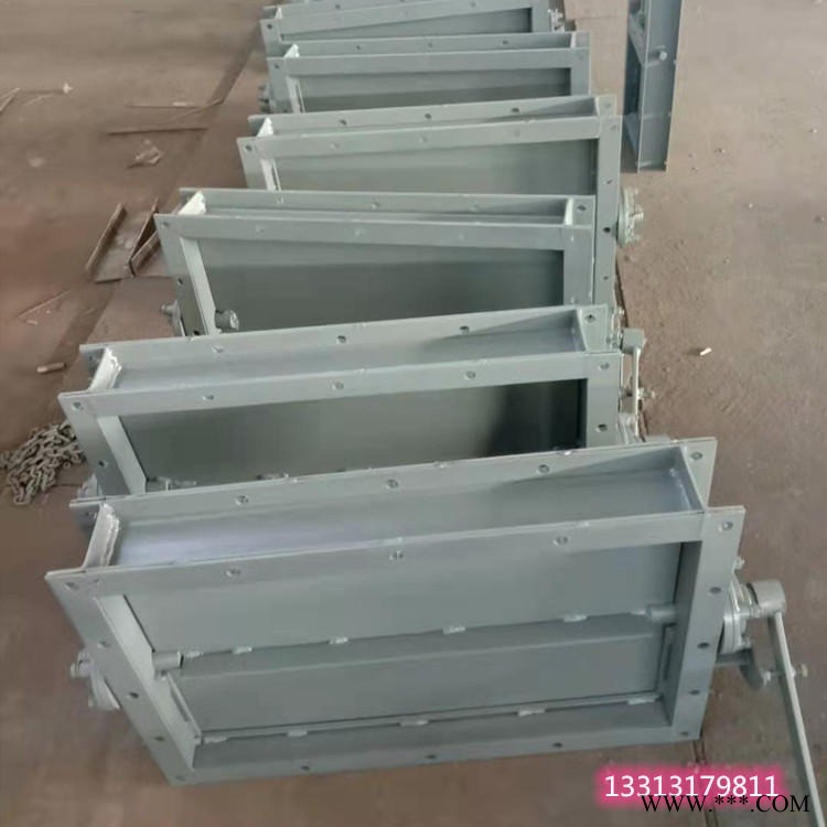 中能烟道手动风门批量销售 电动通风百叶闸阀 适用调节介质流量图1