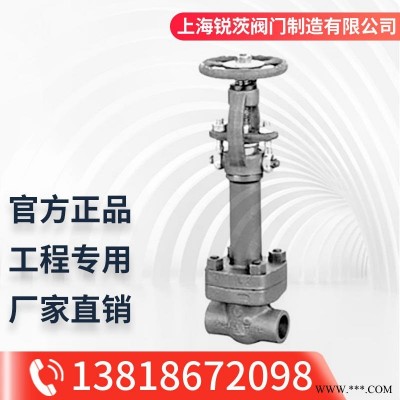 DZ61Y锻钢低温阀门DN15-50mm直通式焊接式锻钢低温高压闸阀上海锐茨阀门直销