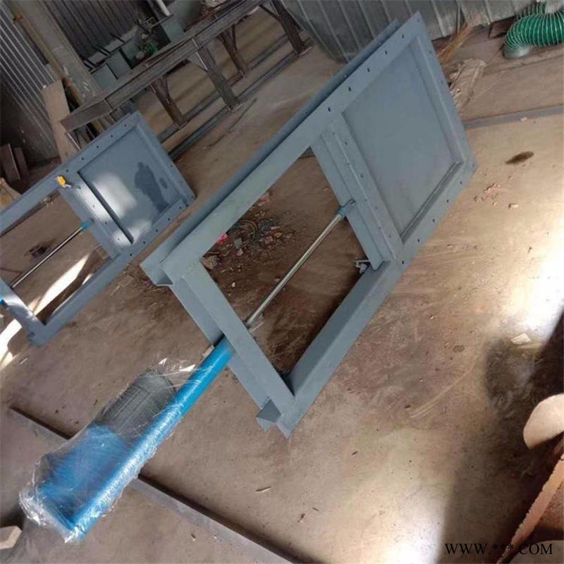 矿场粉料电动插板阀 污水处理厂手动插板阀 刀型闸阀 宏建环保图1
