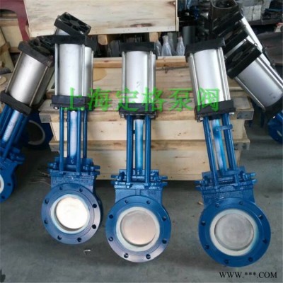 定格PZ673TC-10C气动陶瓷刀型闸阀耐磨陶瓷排渣阀耐磨刀闸阀