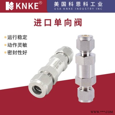 进口单向阀 螺纹法兰对夹式 耐高温耐高压 美国KNKE科恩科品牌