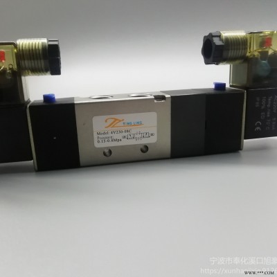 厂家直销3位5通亚德客型4V230-08C 电磁阀AC220V DC24V交流电磁阀直流电磁阀