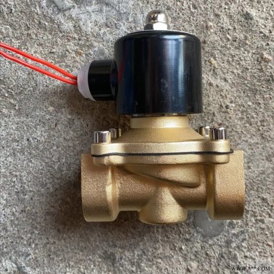 全铜电磁阀 2W常闭电磁水阀AC220V 进气常开防水蒸汽电磁阀2W15