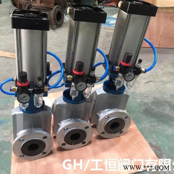 工恒气动dn40管夹阀GJ641X-6L/10L气动管夹阀DN40法兰式气动管夹阀   厂家生产