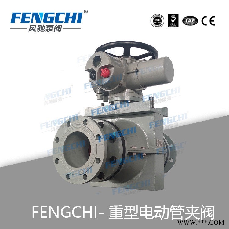 FENGCHI/风驰  重型电动管夹阀 高压尾矿  双作用  挤压阀 气囊阀图1