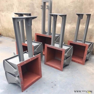 宏建环保供应单气缸腭式放料阀 小颗粒物手动400*400腭式阀 化工厂粉料扇型阀门