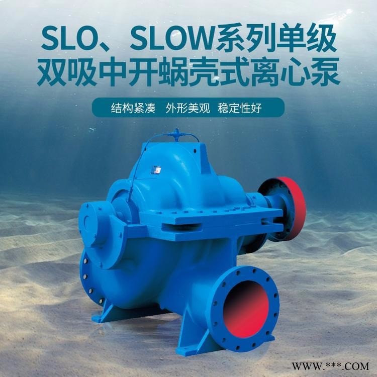 上海连成 单级双吸中开蜗壳式离心泵 SLOW80-220图1