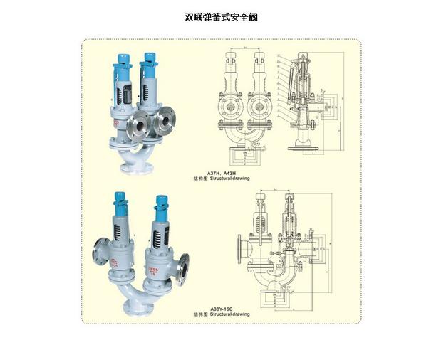 A38Y-16C 铸钢双联弹簧式安全阀DN40 50 80示例图3