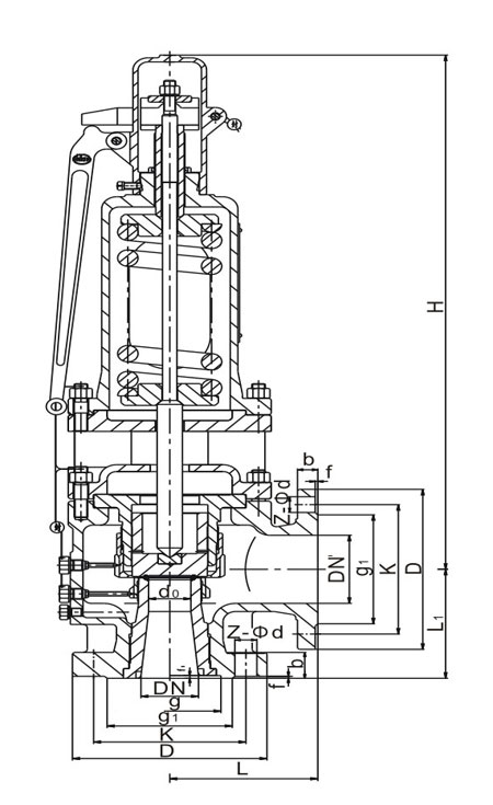TFA48SH-100C高温高压安全阀 A48SB-100V-DN80蒸汽安全阀示例图2