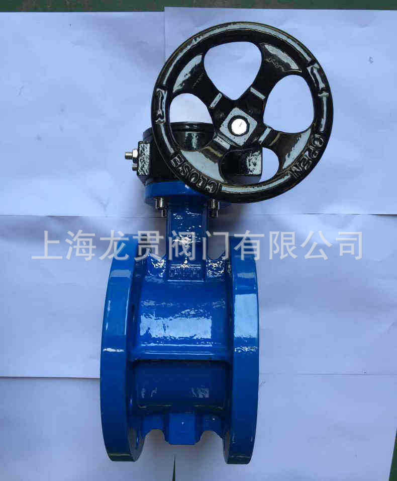 球墨铸铁涡轮法兰蝶阀涡轮蝶阀 D341X手动软密封涡轮蝶阀示例图5