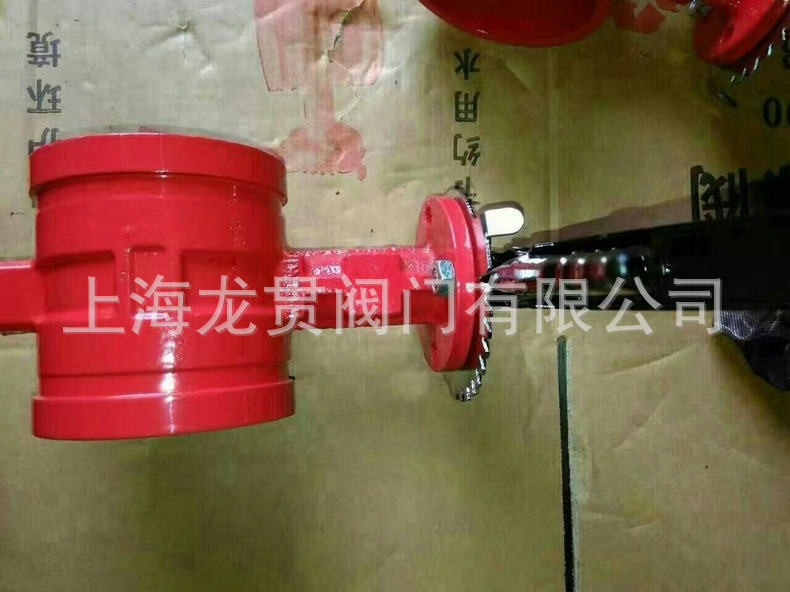 厂家直销D81X手柄沟槽蝶阀 消防卡箍式 软密封沟槽信号蝶阀大体示例图11