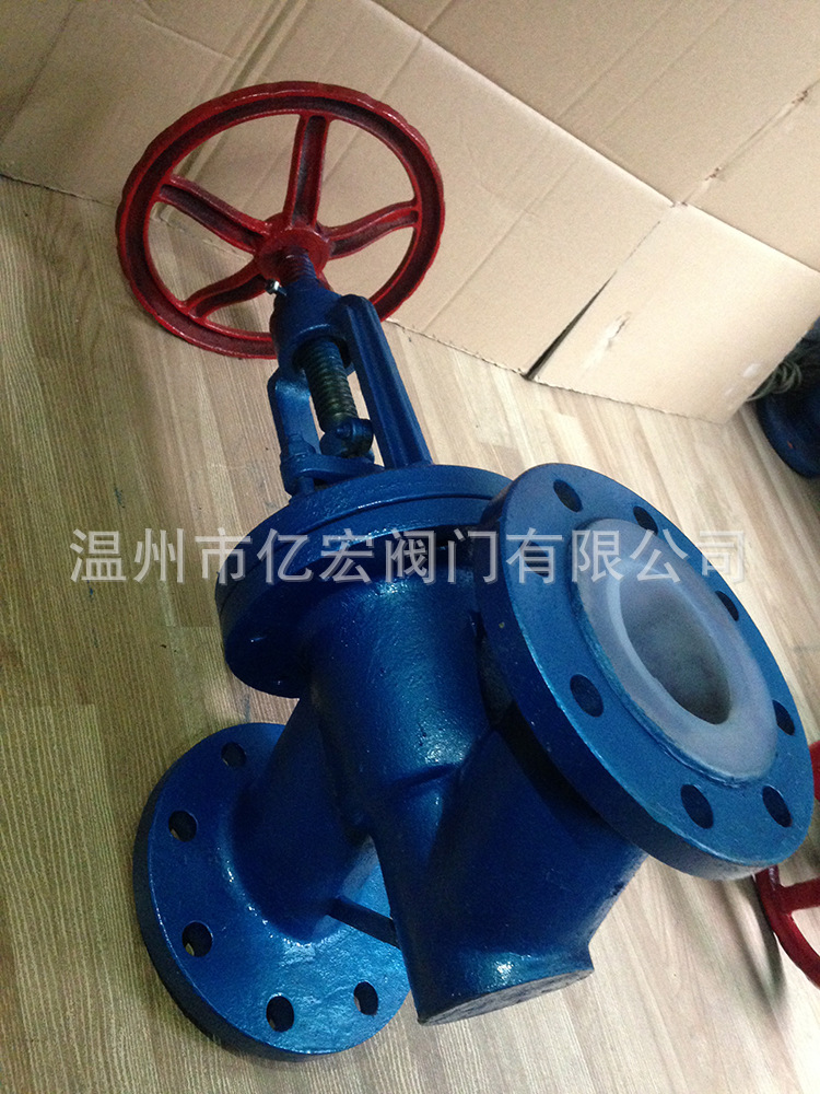 供应衬氟阀门J41F46铸钢阀体内衬四氟-衬氟截止阀示例图8