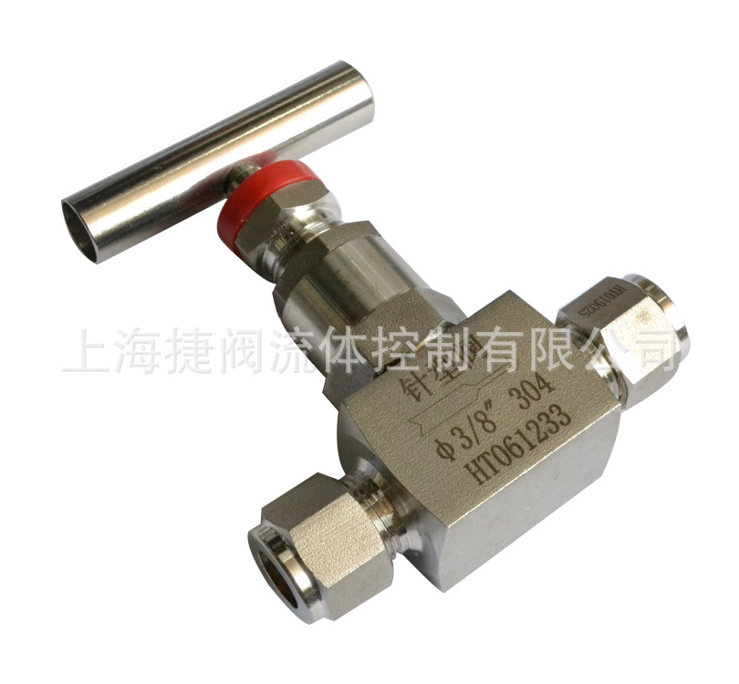 J91W-160P304高压双卡套针型阀 1/4美标卡套针阀 针型卡套截止阀示例图5