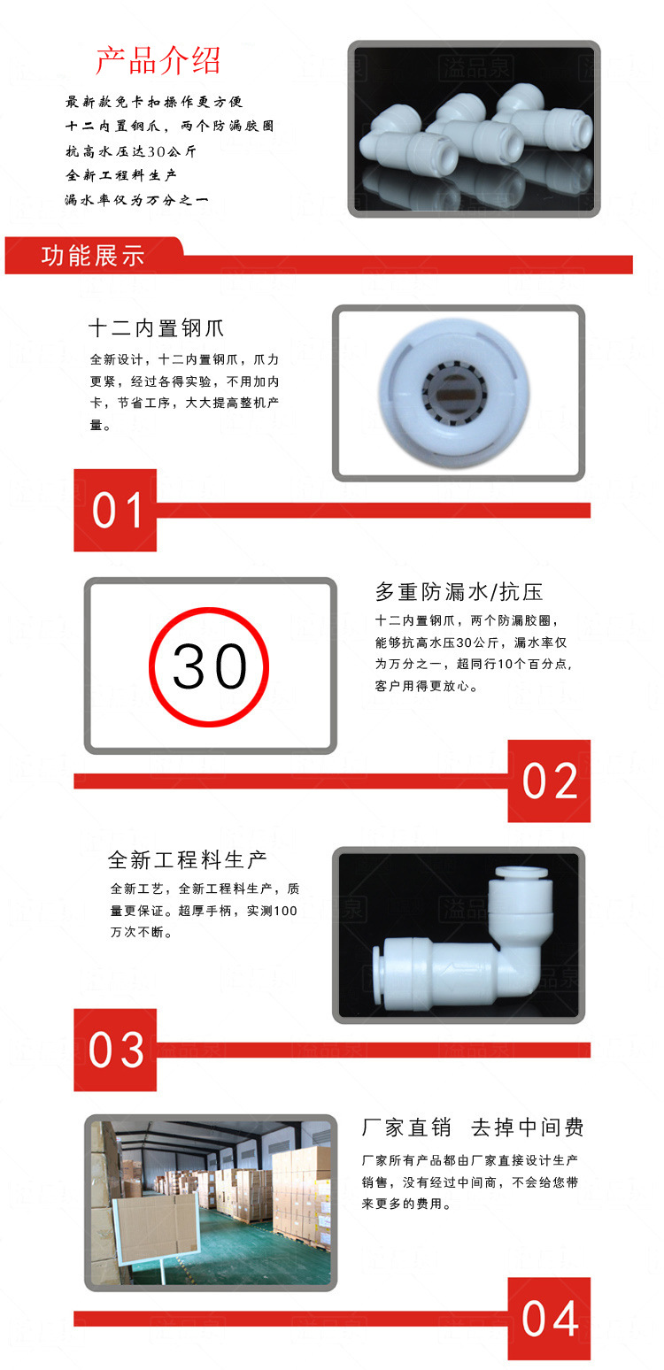 2分L型快接逆止阀净水机接头逆止阀L型止回水阀纯水机单向阀示例图21