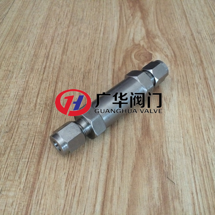 不锈钢卡套式直通单向阀 H91X-160卡套式止回阀 弹簧式逆止阀厂家示例图4