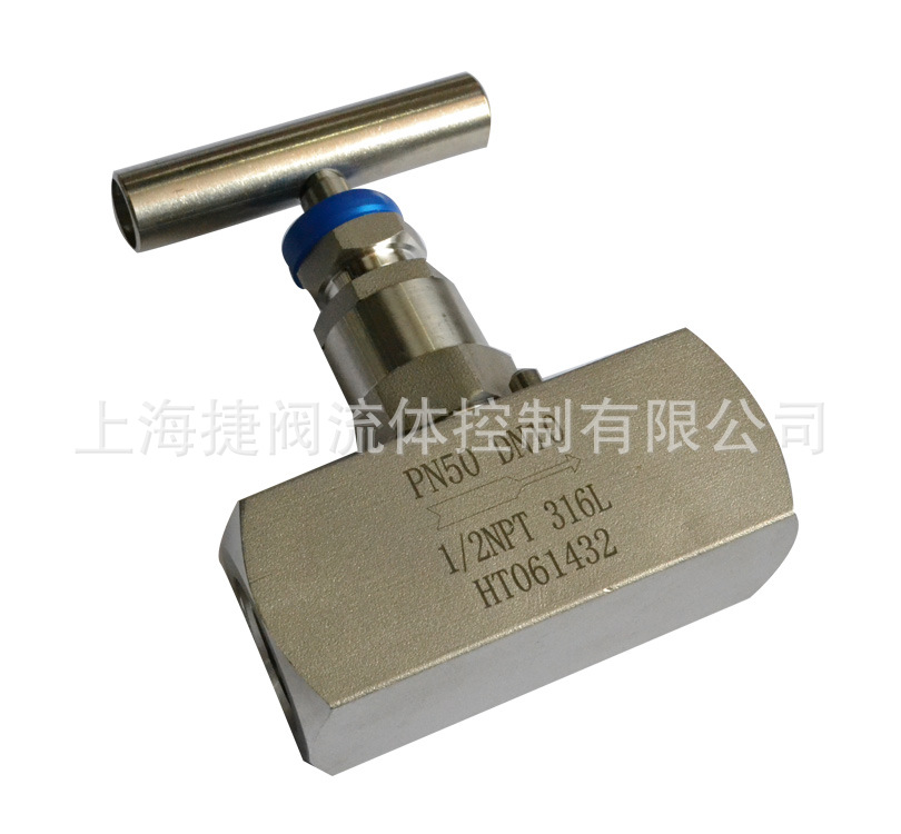 J13W-160P不锈钢高压针型阀 不锈钢丝括针型阀 内螺纹直型针阀示例图1