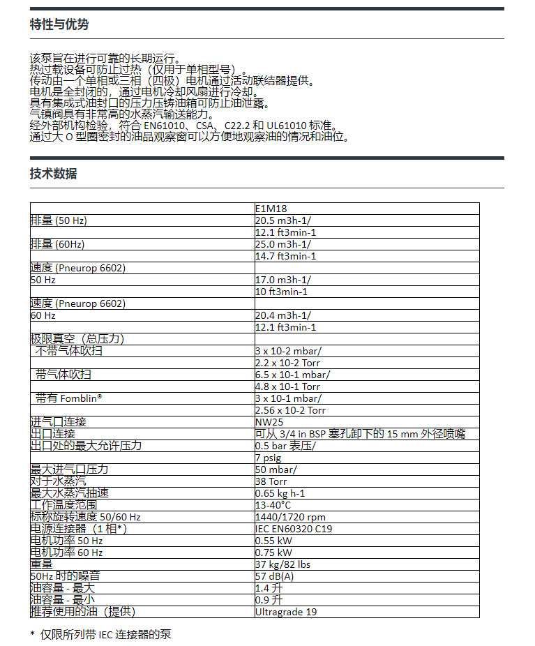 生产销售 爱德华E1M18 实验室真空泵 旋片式真空泵 进口真空泵示例图2