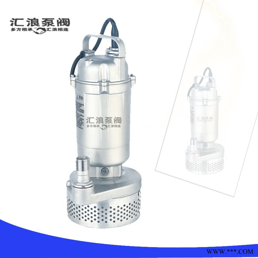 汇浪品牌 0.75KW单相不锈钢潜水泵 QDX10-16-0.75不锈钢潜水泵