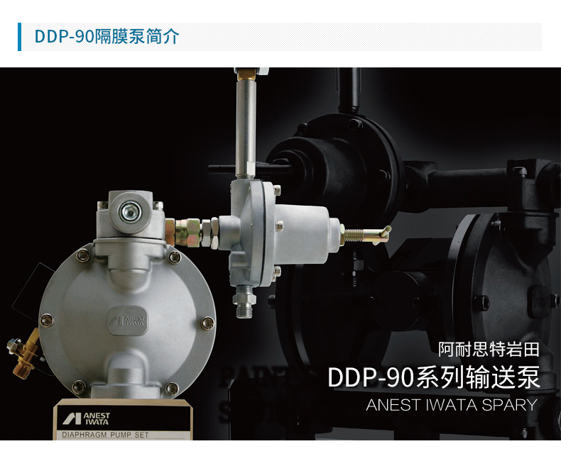 日本阿耐思特岩田隔膜泵 DDP-90EN不锈钢输送泵浦 气动双隔膜泵示例图2