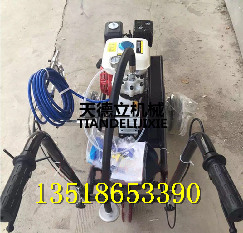 HXJ-25冷喷隔膜泵单枪划线机 8-25公分斑马线划线机 停车场车位线划线机划线车示例图2